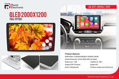 Универсальная автомобильная стереосистема Android с экраном QLED 2K поддерживает беспроводную автомобильную мультимедиа 4G DSP