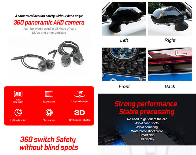 360 Panoramic Car Camera Sony 307 Camera Work With Anroid Car Stereo 1080P 360 Bird View ​